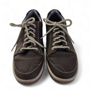 KEEN Brown Leather Casual Walking Shoes Comfort Lace Up 8